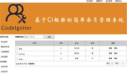 基于codeigniter(CI)框架的简易会员管理系统缩略图